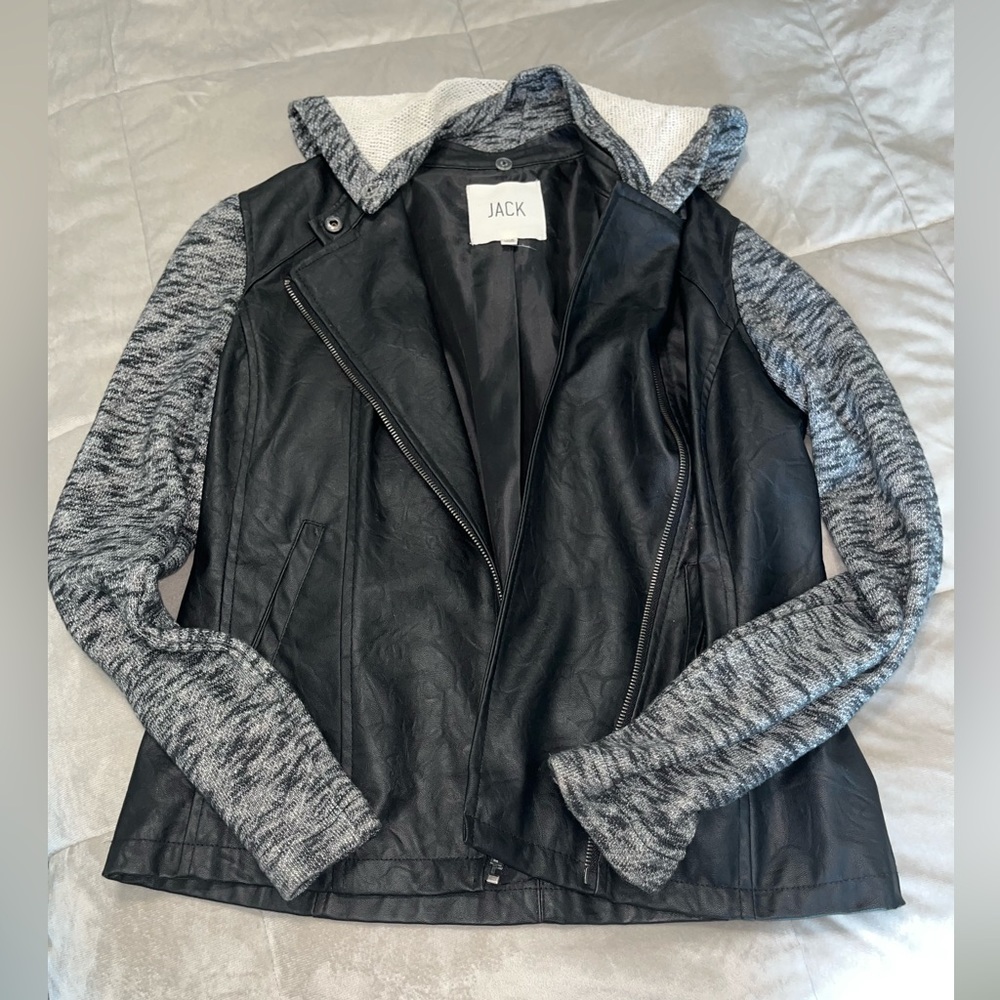Black leather jacket